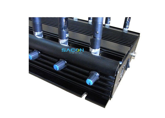 Potencia de salida de 30W 12 canales Interruptor de señal inalámbrica con adaptador de automóvil Diseño para bloqueo de teléfonos celulares en la prisión