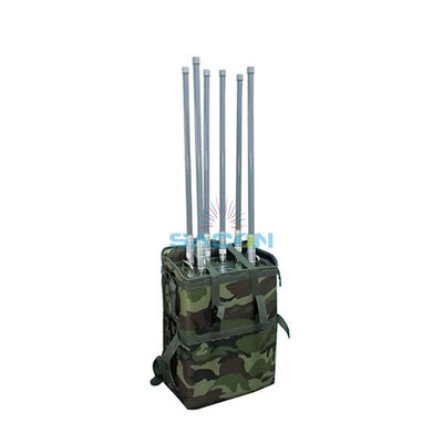 6 antenas 75W 100m Range Manpack Jammer de señal telefónica con batería incorporada