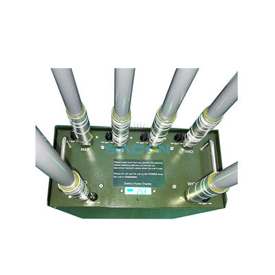 6 antenas 75W 100m Range Manpack Jammer de señal telefónica con batería incorporada