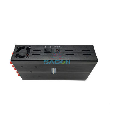 Jammer de señal portátil de 10 bandas con radio de 20 m para bloqueo de teléfonos móviles