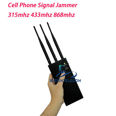 Jammer de Señal Portátil con Batería de 8000mAh 3 Bandas 315MHz 433MHz 868MHz y Alcance de 100m