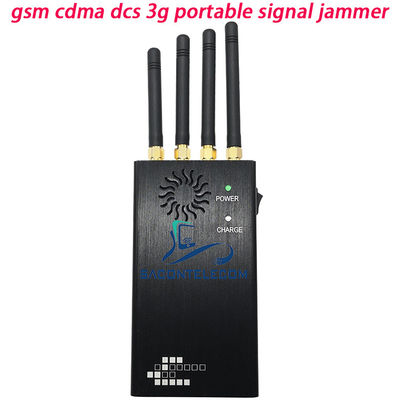 Jammer de señal portátil de 2W con bloques de alcance de 15m 2G 3G 4G señales de teléfono móvil