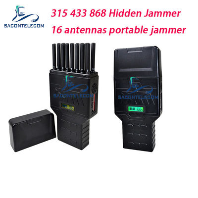 16 Antenas 12000mAh 12W Bloqueador de Señal Portátil para 2G 3G 4G 5G GPS WiFi