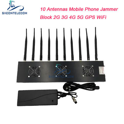 433MHz 40m Interruptor de señal de rango con 10 canales y potencia de salida de 18W para bloqueo GPS WiFi