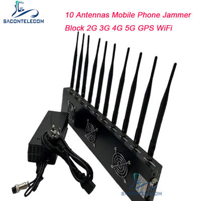 433MHz 40m Interruptor de señal de rango con 10 canales y potencia de salida de 18W para bloqueo GPS WiFi