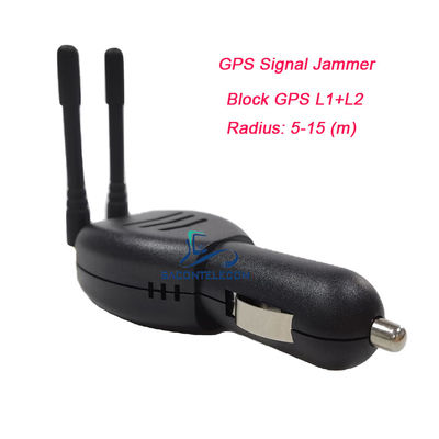 Jammer de señal GPS portátil con alcance de 15 m para frecuencias L1 L2
