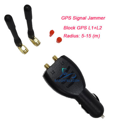 Jammer de señal GPS portátil con alcance de 15 m para frecuencias L1 L2