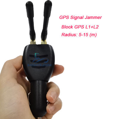 ISO9001 Mini GPS Jammer Blocker con distancia de 15m Omni Antenna peso ligero para el encendedor de automóviles 12V-24 DC