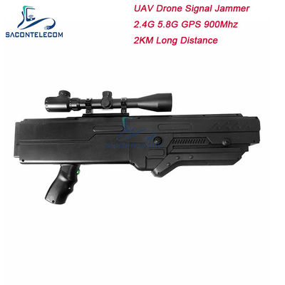 Jammer de drones de 4 bandas con batería de 5000 mAh y alcance de 2 km para bloqueo de señales de UAV