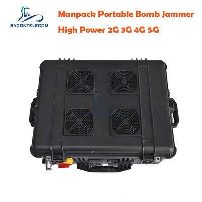 75W potencia de salida 120m radio de interferencia DC24V fuente de alimentación IED RF Manpack Jammer para las fuerzas de seguridad