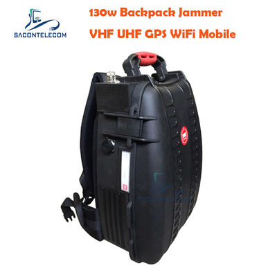5 canales VHF UHF Manpack Jammer con distancia de 120m y batería incorporada para bloqueo de señal portátil