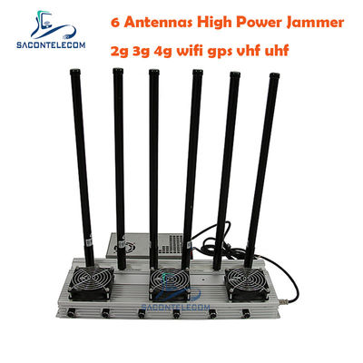 Interruptor de señal UHF LTE de alta potencia de 93W con 6 canales y alcance de 50-150 metros