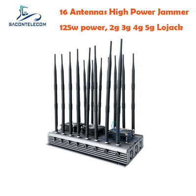 16 Antenas 125W de Potencia Radio de 40m Jammer de Señal WiFi de Escritorio para Bloqueo Multibanda