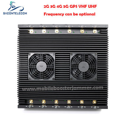 12 Antenas 80W de Potencia Jammer de Señal Multifrecuencia Bloqueador WiFi de Escritorio para 2G 3G 4G 5G WiFi GPS