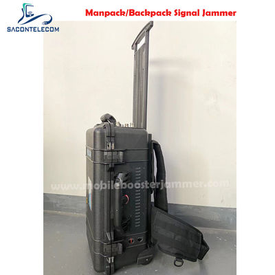 Jammer Manpack de Alta Potencia de 120W y 6 Canales con Maletín Pelican para Bloqueo 2G 3G 4G 5G VHF UHF GPS WiFi