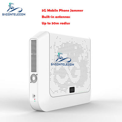 Bloqueador de Señal de Escritorio de 12 Canales con Radio de 50m y Antenas Integradas para Bloqueo Seguro de Teléfonos Móviles