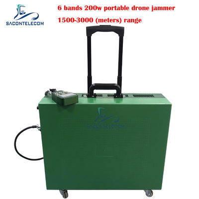 Tipo de remolque Drone Jammer de señal 200w de alta potencia 3km de distancia para DJI