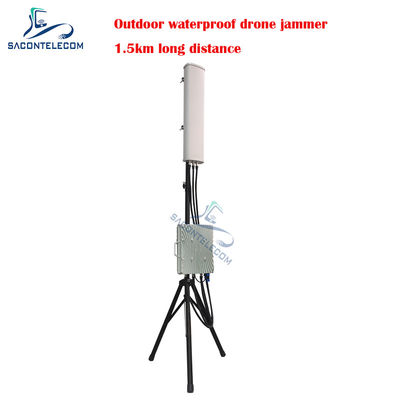 Potencia de salida de 70W Distancia de interferencia de 1.5km Impermeable IP65 Jammer de señal de dron Jammer anti-UAV