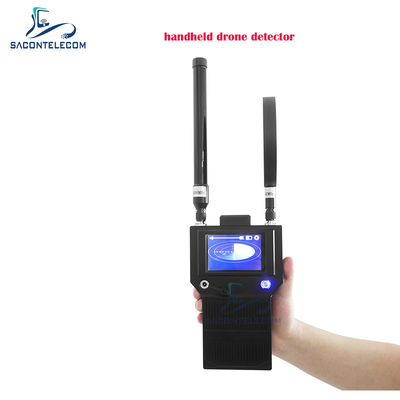 Detector de señales portátil de 1,5 km a 2 km con radio anti drones 400-6000mhz Detector de drones UAV portátil