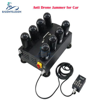 Jammer de señal anti-dron de 400W y 8 canales con FPV 1.5G 2.4G 5.8G 5.2G para coche