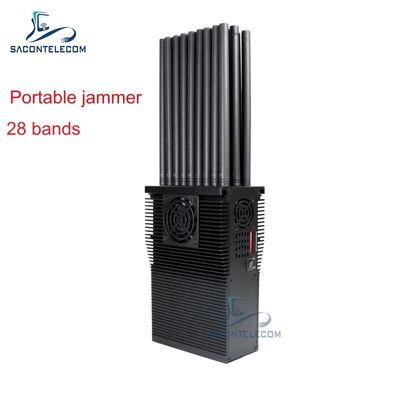 28 canales 28W Interruptor de señal portátil con 27 antenas para bloqueo de señal inalámbrica de banda completa