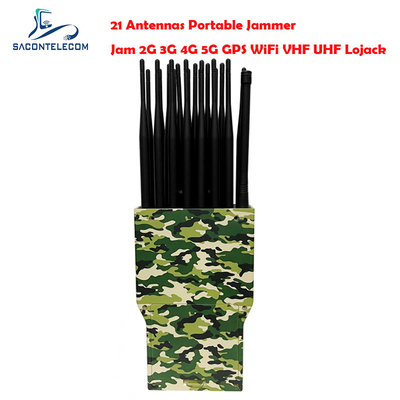 21 canales 5G bloqueador de señal jammer camuflaje caja de plástico portátil