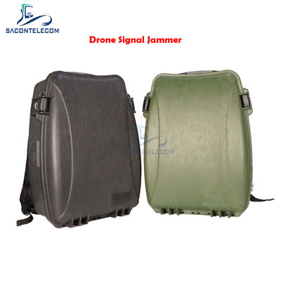 Bolso de mochila Drone Jammer de señal con rango de interferencia de 1500m 150W potencia de salida y batería incorporada